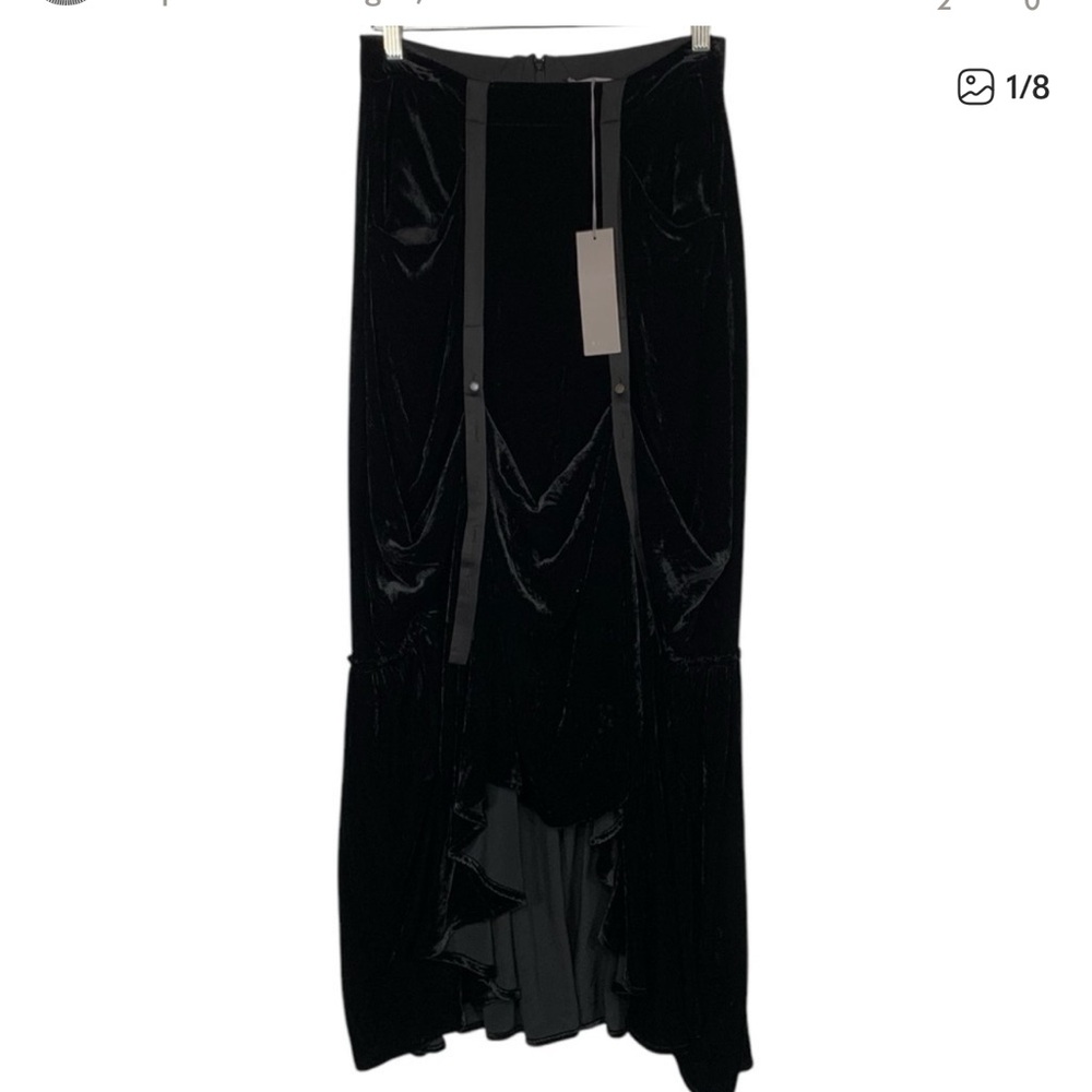 Kiln Velvet Adjustable Strap Maxi Skirt Size Small